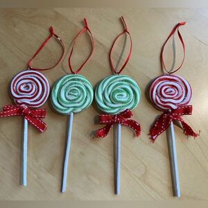 🍭 4 Handmade Lollipop Ornaments
